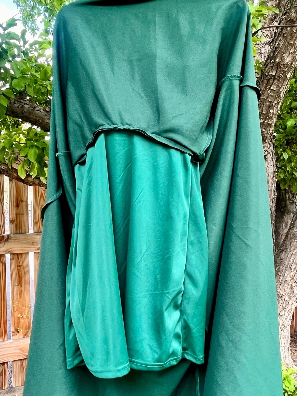 Windsor Dark Green Satin Prom Gown with Beaded Lattice Bodice - Picture 10 of 12